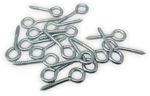 Generisch Schraubhaken Augschrauben Ösenhaken Holzgewinde (3mm x 29mm - 50 Stück)