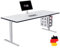 LeetDesk Pro Gaming Tisch in Weiß Schwarz - Elektrisch Höhenverstellbarer Schreibtisch - Computertisch - Ergonomisch - Minimalistisch - 200x80 cm