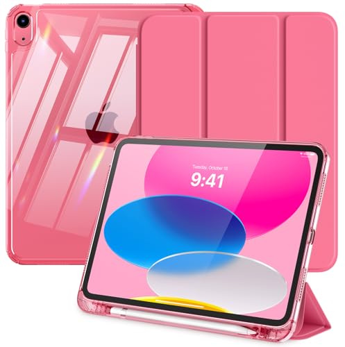MoKo Cover Custodia per iPad A16, iPad 11/10 Gen 11/10.9, Anguria Rossa