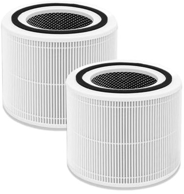 2x Luftreiniger Ersatzfilter für LEVOIT Core 300 / Core 300-RF/Core 300S, 3-in-1 H13 HEPA Filter & Aktivkohlefilter & Nylon-Vorfilter, reinigt bis zu 99,98% Staub, Pollen für Allergiker & Raucher