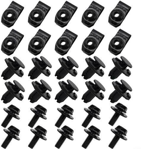 30PCS Clip per Nissan Per Qashqai Sottoscocca Motore Bullone Dado Fisso Morsetti