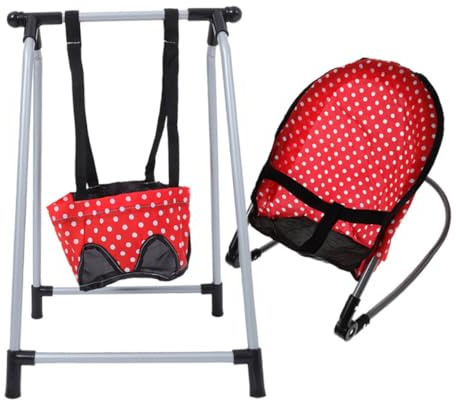 Milisten Doll Swing Set Rocking Chair of Accessories for American Doll Playhouse Toys for Girls