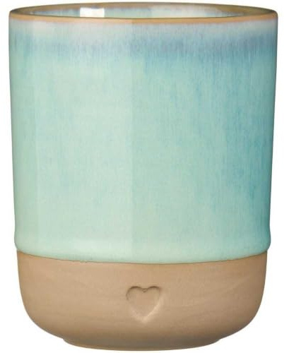 IB Laursen Becher HEART Grün Braun mit HERZ ohne Henkel 190 ml