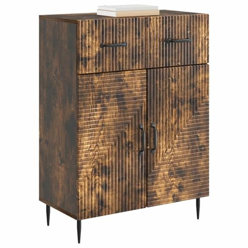 vidaXL Sideboard Geräucherte Eiche 66 x 34,5 x 89,5 cm Holzwerkstoff, Elegante Vintage-Kommode, viel Stauraum, rechteckiges Design, vielseitig für Deine Einrichtung, Ordnung im Zuhause
