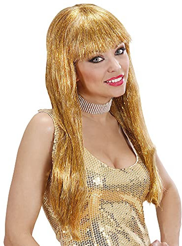 W WIDMANN MILANO Party Fashion - Perücke Glitzy Glamour, mit Folienstreifen, Kunsthaar, Karneval