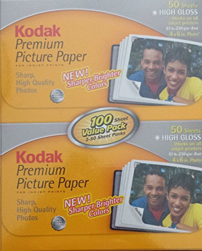 Kodak Premium Bild Papier Inkjet Ausdrucke 100 Blatt