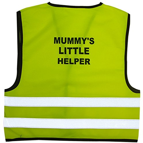 Kids High Visibility Hi Viz Safety Vest Top Hi Vis Baby Waistcoat Childrens Gift (X-Large (4-6 Years), Mummy's Little Helper)
