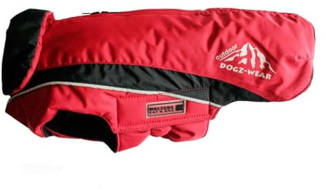 Wolters | Skijacke Dogz Wear wasserdichtem RV rot/schwarz | Rückenlänge 42 cm