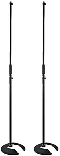 2 x Pulse Mic Stand Stack Round Base Stackable Band Microphone