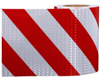 MOMOALA Alamor 5Cm / 10Cm / 20Cm Traffic Warning Safety Night Reflective Strips Adesivo Nastro Adesivo Bianco Rosso - 20CM
