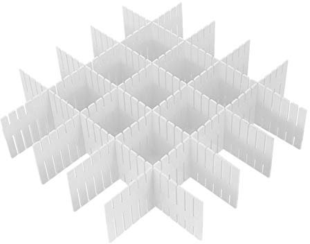 WeFoonLo 8pcs DIY Plastikfach Organisator justierbare Fach Teiler für Haus Tidy Closet, Socken, Unterwäsche, Büroschulbedarf, Küchegerätwerkzeuge (Weiß)