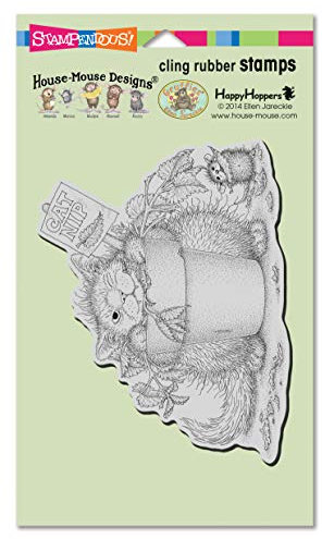 Stampendous House Mouse Cling Stempel Katzenminze Snack Grau
