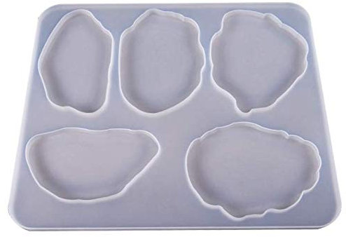 VOANZO Moule De Dessous De Verre En Résine, Moules En Silicone Pour Le Moulage De Résine, Moule De Colle époxy Cristal Bricolage Agate Coaster Moules époxy Moule De Moulage