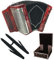 Alacran AL3112 Akkordeon-Paket: 31 Tasten, 12 Bass-Akkordeon mit starrem Gehäuse und verstellbaren Trägern (Sol/GCF, Red Pearl)
