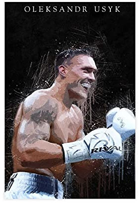 Oleksandr Usyk Poster Boxwand 0 Leinwand Wand Schlafzimmer Dekor Bild Sport Landschaft Büros Raumdekor Geschenk UnRahmen: 30 × 45 cm