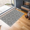 Washable Door Mat Kitchen Mats Non Slip Cubed Trellis Design Hall Runner- Indoor Door Mat - Hallway-Passage Corridor Doormats - Floor Mat Silver-siam