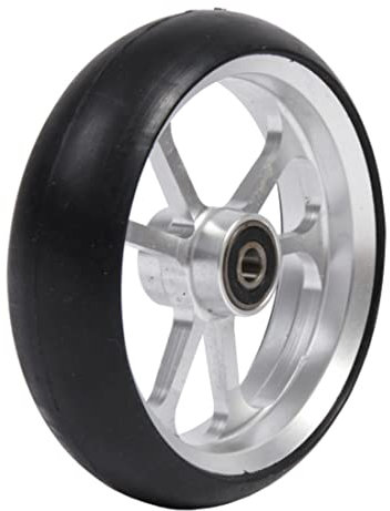 FabaCare Lenkrolle für Rollstühle, Rollstuhlrad, Ersatzrad, Rad, Aluminiumfelge, Spezialversiegelung, Silber, 6 Zoll