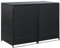Hommdiy Mülltonnenbox 2er Mülltonne Müllbox Mülltonnenverkleidung Doppelbox Müllcontainer Gerätebox Poly Rattan Schwarz