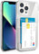 XIMIZU Clear Case for iPhone 12 Pro Max [ with 2 Card Holders ] Slim Clear Soft TPU Anti-Yellow Anti-Scratch Shockproof Protective Phone Cover with 2 Card Slot Wallet Case for iPhone 12 Pro Max