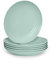 Juego de 6 Platos de Plastico Duro Reutilizables e Irrompibles para Fiestas y Eventos. Classic Verde (Llanos 22 cm)