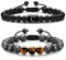 TINGN Geschenke für Männer Armband, Lavagestein Tigerauge Armband für Herren Naturstein Armband Herren Ätherisches Öl Diffusor Armband Perlen Armbänder für Herren Schmuck Geschenke für Herren (C)