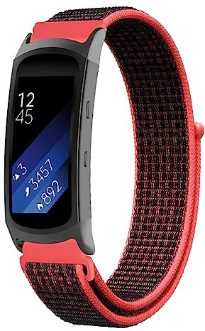 ZUREGO Nylon Solo Loop Armband für Samsung Gear Fit 2 /Gear Fit 2 Pro, Nylon Armbänder Uhrenarmband Sport Ersatzband Kompatibel mit Samsung Gear Fit 2 /Gear Fit 2 Pro Armband (E)