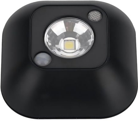 VIFERR LED-Nachtlicht mit Bewegungsmelder, Kabellose Nachtlampe Batteriebetrieben Wandleuchte für Flure Treppen Schrank Schlafzimmer Kinderzimmer Toilette Küche (Schwarz)