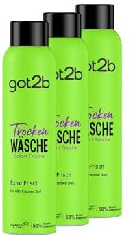 got2b Schwarzkopf Trockenshampoo TROCKEN WÄSCHE Extra Frisch (3x 200 ml), Dry Shampoo mit Sofort-Frische-Effekt, Trockenshampoo ohne Rückstände mit 48 h tropische Brise-Duft