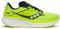 Saucony Herren Ride 17 Laufschuhe Neutralschuh Black/White - Zitronengelb 42,5
