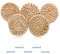 Qxsuse Boutons d'armoire de commode en rotin, 5 pièces en rotin, boutons de tiroir ronds en bois, boutons de meubles pour armoire, tiroirs, salon, cuisine