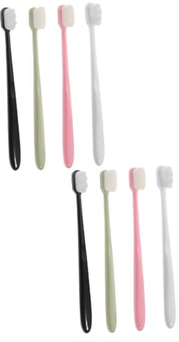 Healvian 2 Sets Zahnbürsten für Erwachsene Weiche Borsten Reisezahnbürste Zahnbürste Extra Weiche Borsten Feine Details 4 Stück