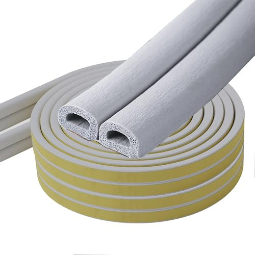 Dichtungsband Selbstklebendes für Türen Fenster, 10M Türdichtung Selbstklebendes Fensterdichtung, Schaumstoffband Türdichtung Fenster zum Blockieren von Rissen und Lücken,5M x 2 Rollen (10, Grau)