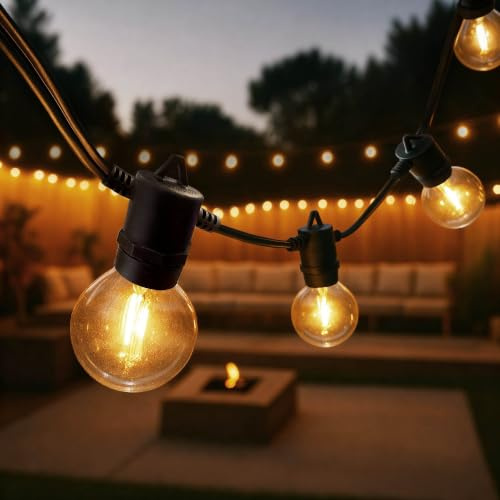 Ledvion Lichterkette 45M, 75x E12 LED, Wasserdicht IP44, 22.5W, 2700K, LED Lichter Ketten Außen, Lichternetz Außenbereich