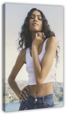 NFJUVX Zendaya-Poster (31) Leinwand-Poster, Schlafzimmer-Dekor, Sportlandschaft, Büro, Raumdekoration, Geschenk, Rahmen-Stil, 60 x 90 cm