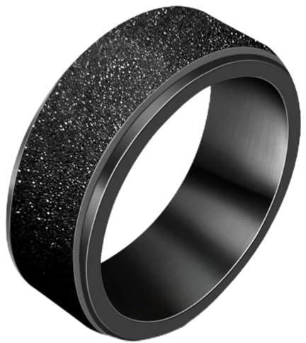 Hokech Kreativer Basketball Logo Matte Finger Ring für Frauen Männer Weihnachtsschmuck Geschenk Edelstahl Ringe Zubehör
