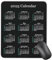 2025 Calendar Vertical Non-Slip Rubber Mouse Pad， Calendar Black Mouse Mat Mouse Pad Office Mousemat Gaming Mouse Pad 9.5 inch x 7.9 inch