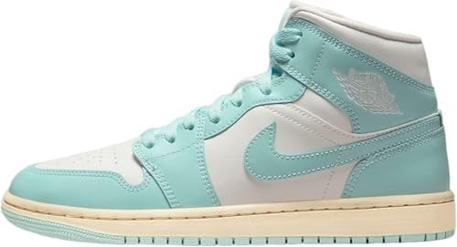 Nike Donne Air Jordan 1 Mid Trainers BQ6472 Sneakers Scarpe (UK 5.5 US 8 EU 39, Sail Light Dew Muslin 132)