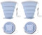 270ml Bicchiere Portatile Pieghevole da Viaggio con Coperchio in Plastica, Bicchiere Pieghevole in Silicone Senza BPA ，Riutilizzabile, Ideale per Picnic, Campeggio, Escursionismo e Viaggi (blu+blu)