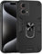 ILING Coque pour Motorola Moto G85 5G, Antichoc Rigide PC Silicone TPU Bumper Étui de Militaire Protection, 360° Anneau Support Renforcée Armure Housse (Noir)