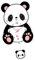 Milageto Panda-Wanduhr, Wandornament, süß mit schwingendem Schwanz, Tier, geräuschlose Uhr, dekorative Uhr für Wohnzimmer, Küche, Style A
