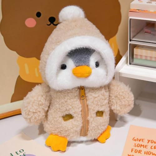 Pinguin Kuscheltier Pinguin Plüschtier, 25 cm, zum Jungen und Mädchen Kuscheln und Spielen, Braun