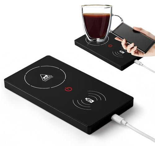 Multifunction Electric Beverage Warmer Plate 2 in 1,Coffee Mug Warmer USB Powered,Coffee Mug Warmer and Smart Cup Warmer,Coffee/Warmer for Desk,USB Heating Coaster Drink Warmer,Cup Warmer Coaster