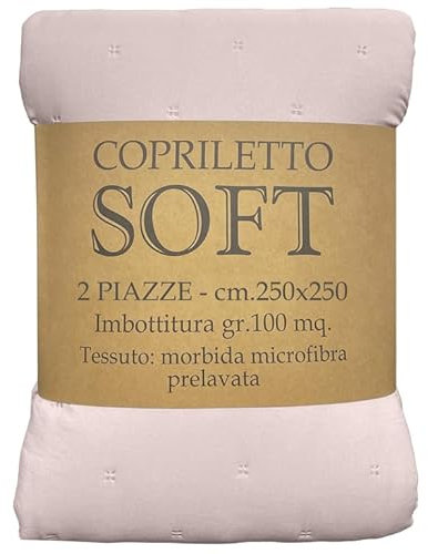 GBiancheria Trapuntino Coperta Primaverile Autunnale Tinta Unita Mezza Stagione in Microfibra Lavata (Lilla, Matrimoniale 250x250cm)