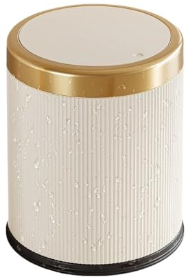 lmoikesz Stylish Sensor Bathroom Beige And Smart With For Enjoy Odor-Free Pukomc Can With Sensor Technology Say Goodbye To, Cream White