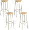 VASAGLE Tabourets de Bar, Lot de 4, Chaises, Siège Haut, Cadre Métallique, Montage Facile, Hauteur 74 cm, Repose-Pieds, pour Cuisine, Salon, Salle à Manger, Doré Chêne et Blanc LBC332Y01