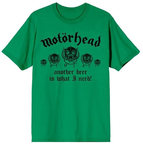 Motörhead 50th Another Beer Männer T-Shirt grün L 100% Baumwolle Band-Merch, Bands, Nachhaltigkeit