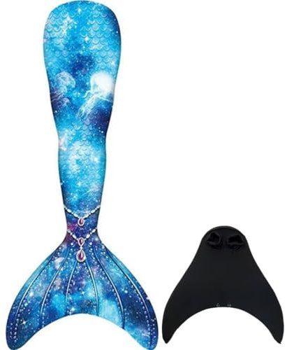 DNFUN Meerjungfrauenflosse Damen-Erwachsene-Teenager Meerjungfrauenschwanz mit Meerjungfrau Flosse zum Schwimmen