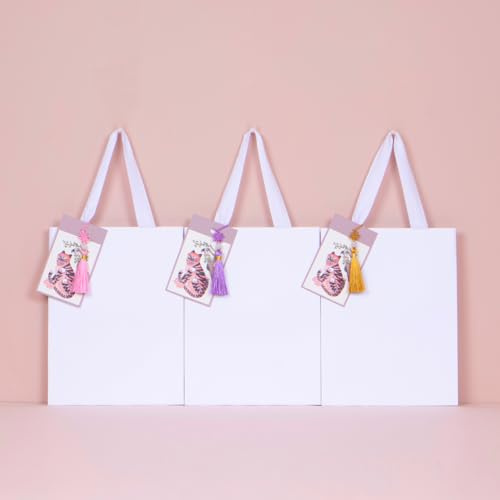 PAPERIST 6 Stück 7,9 x 4,7 x 10,2 cm Geschenktüte, koreanische Minhwa Jakhodo Karte mit 3 farbigen Norigae-Motiv von Duffy