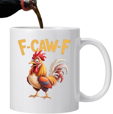 jamgeery Tasses Drôles,Mug En Céramique 325 Ml À Thème Poulet Drôle - Mug À Thé Coq - Pour Femmes Hommes Collègues Thé Café Lait Chocolat Chaud Boisson Travail Maison Voyage