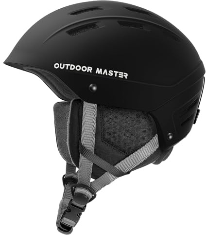 OutdoorMaster Skihelm für Damen/Herren, Modell Kelvin II, verstellbare Belüftung und Radverstellsystem, herausnehmbares Futter, ASTM-zertifiziert für Ski und Snowboard